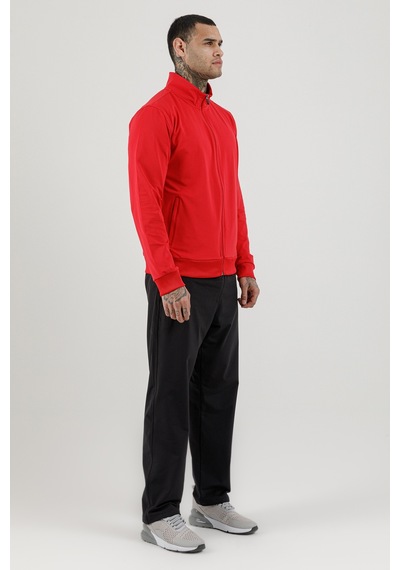 Airlife Sportswear Tam Boy Fermuarlı Erkek Dik Yakalı Eşofman Takımı Kırmızı Red