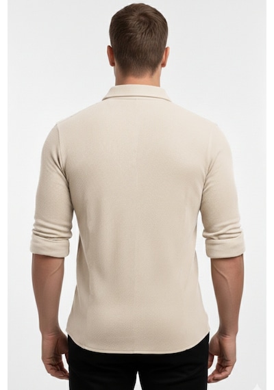 Deepsea Bej Slim Fit Örme Kumaş Likralı Erkek Gömlek Nefes Alan Esnek Ve Modern Tasarım 2602604 Bej Deepsea Bej Slim Fit Örme Kumaş Likralı Erkek Gömlek Nefes Alan Esnek Ve Modern Tasarım 2602604 Bej