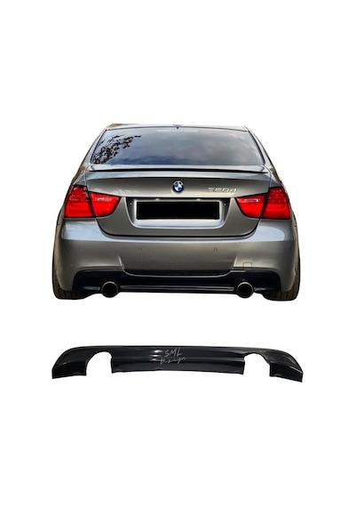 BMW E90 Difüzör (Plastik) E90 Arka-Tampon-Difizör-Ek