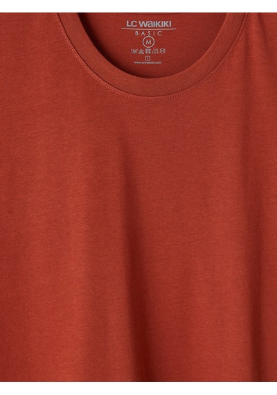 Lcwaıkıkı Classic Turuncu %100 Pamuk Regular Fit Basic Tişört