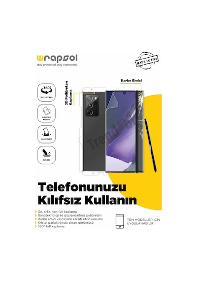 Samsung Uyumlu Galaxy S20 Ultra Ekran Koruyucu / Ön Arka Yan