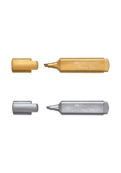 Faber Castell Fosforlu Kalem Metalik 2'li Altın/gümüş Altın - Gümüş Çok Renkli