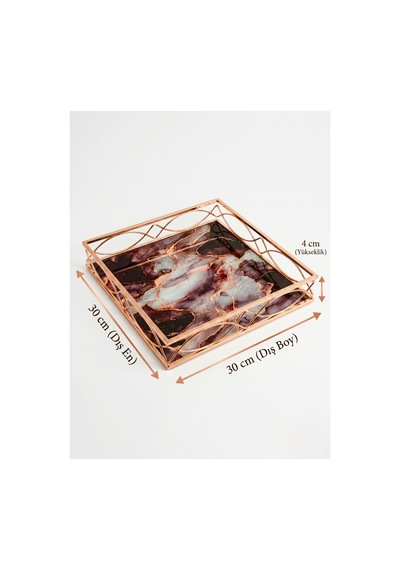 30 Cm Dekoratif Lüks Tepsi - Mermer Desenli Rose Gold Metal Organizer, Söz Nişan Tepsisi, Sunum Tepsisi - 882938274 Diğer 30 Cm Dekoratif Lüks Tepsi - Mermer Desenli Rose Gold Metal Organizer, Söz Nişan Tepsisi, Sunum Tepsisi - 882938274 Diğer