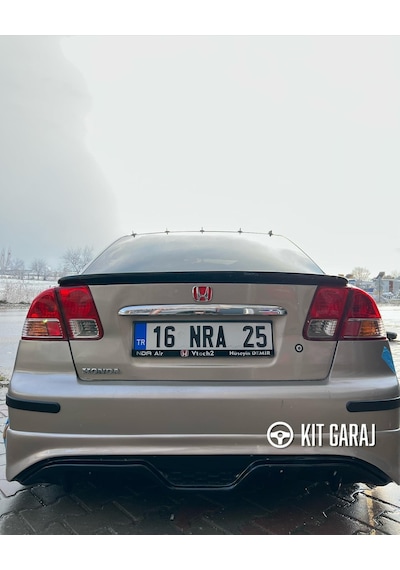 Kit Garaj Civic Ies Makyajlı Kasa Custom Arka Ek Plastik Boyasız