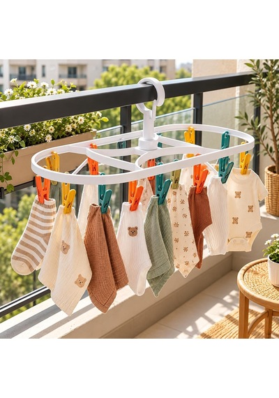 Tr 12 Mandallı Plastik Çamaşır Askısı-çorap İç Çamaşırı Kurutma Rafı Balkon Organizer Diğer