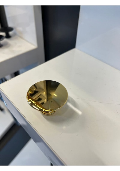 Metal Mantar Düğme Kulp Altın Dolap Kapak Modern Çekmece Tv Ünite Mobilya Tek Delikli Gold