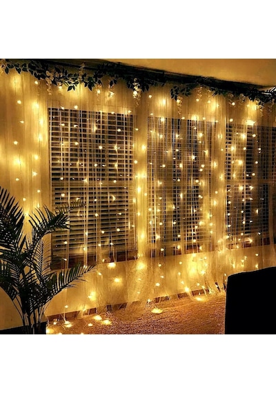 Coverzone Led Işık 5 Metre Sarı Işık Kornişe Takılabilir Aydınlatma Usb Girişli, Bakır Telli, 10 Halkalı Diğer