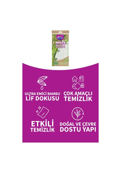 Parex Natura Bambu Bez 30 X 30 Cm 2'li Paket Beyaz