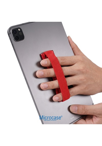 Microcase Tabletler İçin Universal Lastikli El Tutucu Al2682 Kırmızı