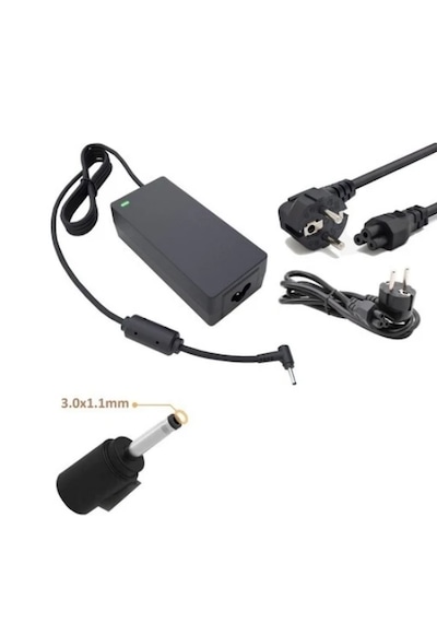 Trio 3.0x1.1mm Soket 65 W 19 Volt 3.42 Amper Notebook Pc Adaptör