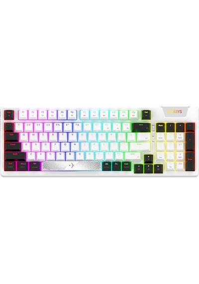 Adara Beyaz/siyah %95 Haimu Linear Pink Switch Hotswap Rgb İngilizce Mekanik Gaming Klavye