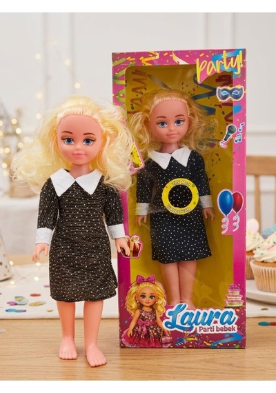 Laura Bebek 40cm Sesli İnteraktif Türkçe Konuşan Eklemleri Hareket Eden Şık Elbiseli Oyuncak Bebek 1
