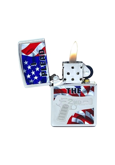 Zippo 2nd Amendment Plead With Flag Dizayn Çakmak