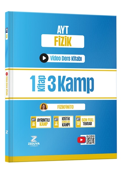 Zeduva Yayınları Fizikfinito Ayt Fizik 1 Kitap 3 Kamp Video Ders Kitabı