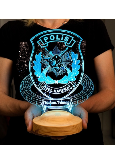 Polis Özel Harekat Kişiye Özel Özel Harekat Amblemli Led Lamba