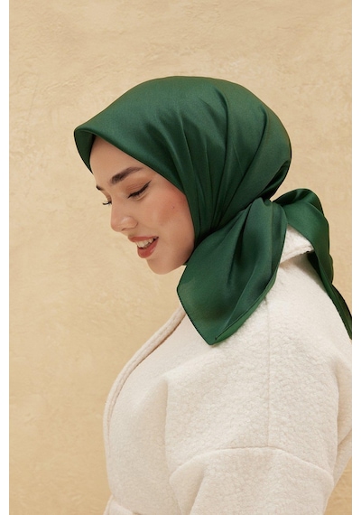 Silk Home Düz Shiny Eşarp - Zümrüt - Zümrüt