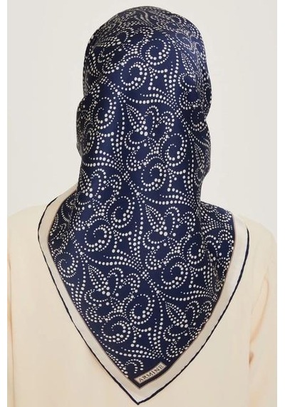 Armine İpek Eşarp 2025 Kış - 9246-07 Lacivert Twill Lacivert