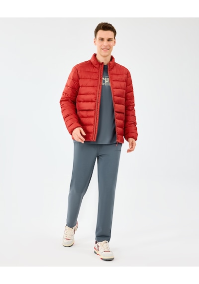 Skechers M Essential Outerwear Padded Jacket Erkek Kırmızı Mont S231242-3912 Kırmızı