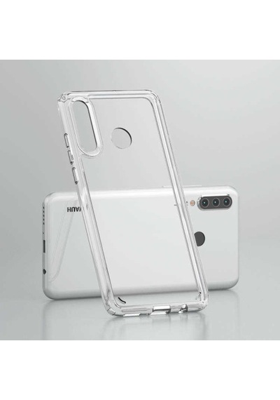 Huawei P30 Lite Kılıf Zore Coss Şeffaf Sert Silikon Kılıf Renksiz
