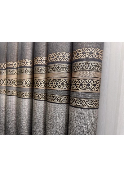 Nivemeshome Samandağ Ft614286 V 2503 Toprak 1/3 Pileli Fon Perde Apm 60x250