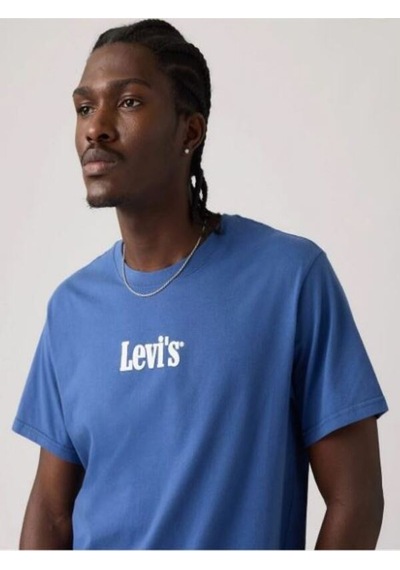 Levi's Erkek Bisiklet Yaka Kısa Kollu Mavi T-shirt - A20820362