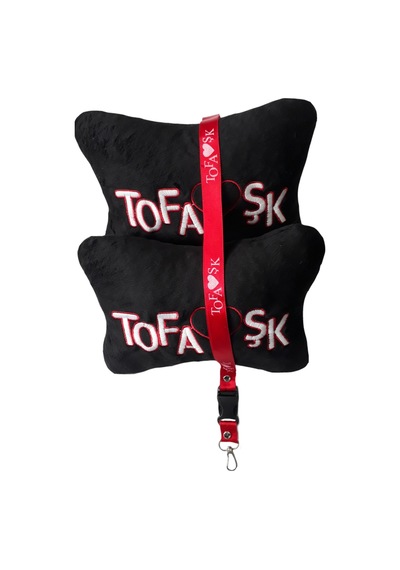 Tofaş Uyumlu Pelüş Torpido Koruma Örtüsü & Havlusu / Tofaş Uyumlu Araç Seyahat Boyun Yastığı & Oto Ayna Askısı