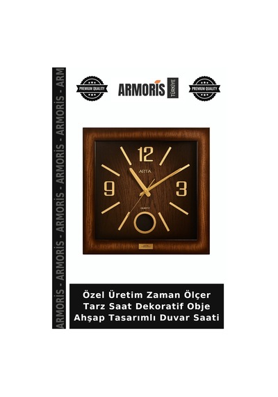 Özel Üretim Zaman Ölçer Tarz Saat Dekoratif Obje Ahşap Tasarımlı Duvar Saati