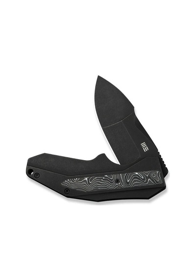 We Knife Coral Black Titanium Handle With Aluminum Foil Carbon Fiber Inlay Black Stonewashed Cpm 20cv Blade Kamp Çakı Siyah We Knife Coral Black Titanium Handle With Aluminum Foil Carbon Fiber Inlay Black Stonewashed Cpm 20cv Blade Kamp Çakı Siyah