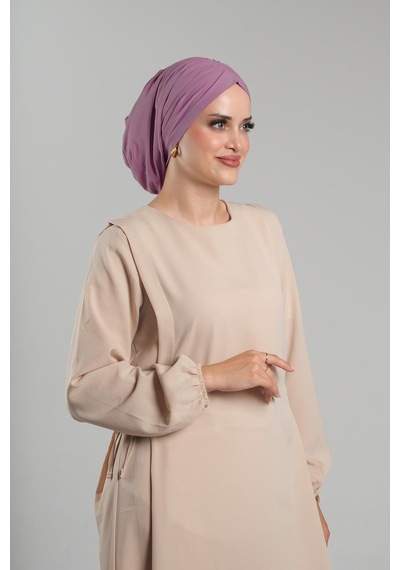 Hürrem Bone Gül Kurusu Pratik Hazır Geçmeli Tesettür Bone Sandy Büzgülü Salaş 2119 18 Gül Kurusu Gülkurusu