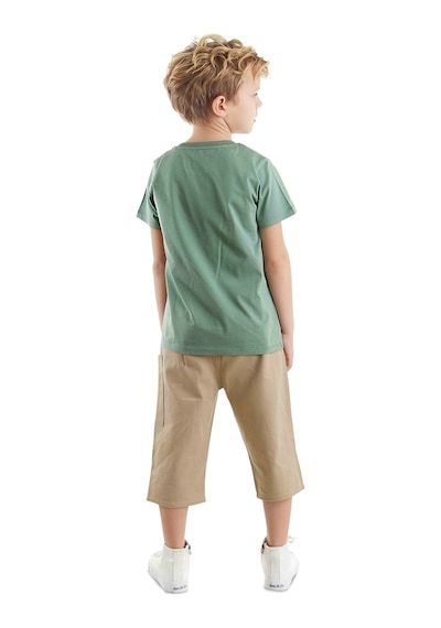 Safari Erkek Çocuk Yazlık T-shirt Gabardin Şort Takım