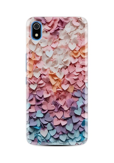 Xiaomi Redmi 7a Kılıf Boutique Baskılı Resimli Renkli Kalpler Pcode -040