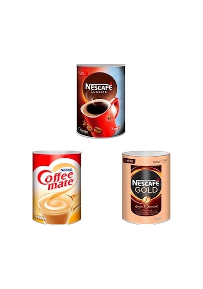 Nescafe Classic 1 KG + Nescafe Gold 900 G + Coffee Mate Kahve Kreması 2 KG