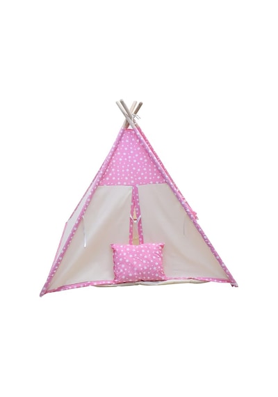 Conconbebe Pembe Yıldız Desenli Çocuk Oyun Çadırı Oyun Evi