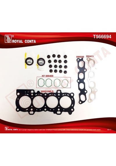 Royal T566694 - Üst Takım Conta Skt Keçeli Subp.last Subap Kapak