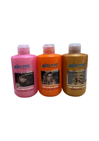 Sector 7/24 Saç Kremi Turuncu + Onarıcı Bakım +Elektriklenme Karşıtı 300 ML 3 lü Set