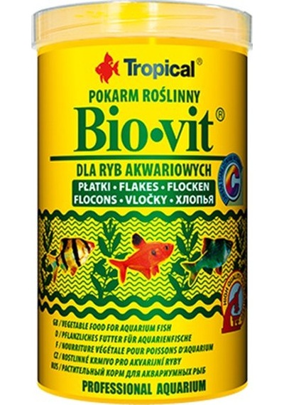 Tropical Bio-Vit Bitkisel İçerikli Pul Balık Yemi 1000 Ml 200 G
