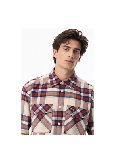 Lacoste Men's Relaxed Fit Button-down Linen Shirt Rahat Kesim Pamuklu Kareli Erkek Çıt Çıt Düğmeli Gömlek Turuncu-krem Krem-turuncu Lacoste Men's Relaxed Fit Button-down Linen Shirt Rahat Kesim Pamuklu Kareli Erkek Çıt Çıt Düğmeli Gömlek Turuncu-krem Krem-turuncu