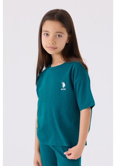 U.S. Polo Assn. U.s. Polo Assn Kız Çocuk Yeşil Bermuda Takım 5274-43885 Yeşil