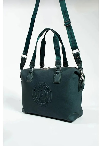 Just Polo Kadın Büyük Valiz Boy Ayarlanabilir Askılı Lüks El Ve Omuz Çantası Shopper Yeşil