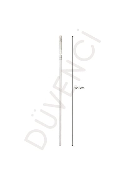 Eğim Verilen Çelik Şemsiye Borusu, Üst Boru 120 Cm Plaj Şemsiyesiyle Uyumlu Beyaz