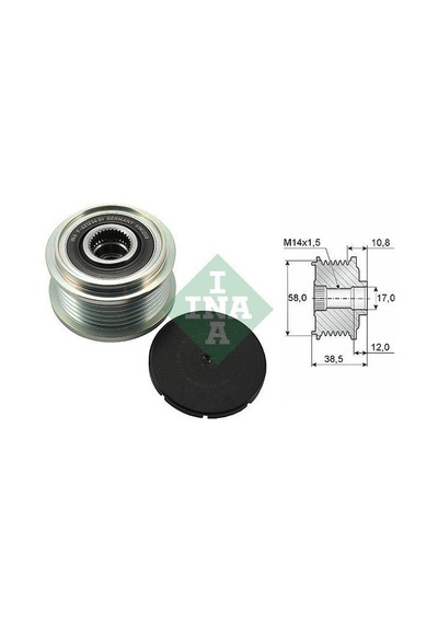 Ina Alternatör Kasnak Rulmanlı 6-kanal Toyota Corolla/aurıs/yarıs 1.4 D-4d 2012