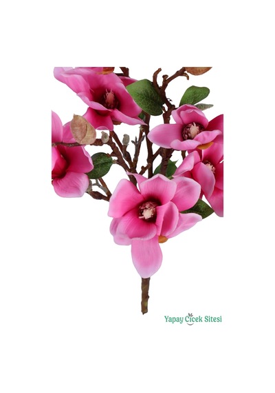 Yapay Çiçek Sitesi Yapay Manolya Demeti 53 Cm Pembe