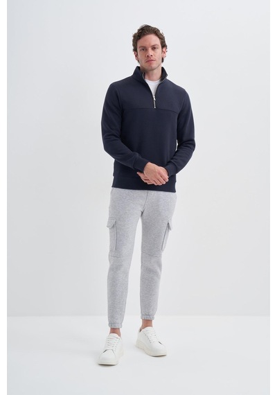 Cazador 56180 Erkek Dik Yaka Sweat Lacivert
