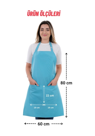 Sevilya Simple Ayar Askılı Mutfak Önlüğü Açık Mavi