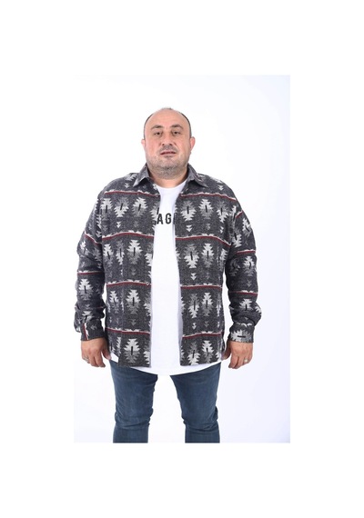 Moc Grande Mocgrande Oduncu Gömlek Mc Three Rug Print 22212 Sıyah Siyah