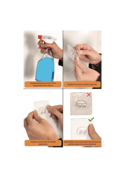 Tekno Tel St-207 Yapışkanlı Kancalı 2 Adet Köşelik Banyo Rafı Siyah Çok Renkli
