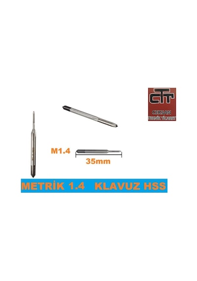 Metrik Klavuz Mini Ondalıklı M1-M1.2-M1.4-M1.6-M1.8-M2-M2.5  M1.8