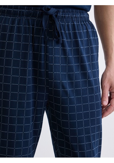 Lc Waikiki Lc Waıkıkı Lacivert Standart Kalıp Ekose Erkek Pijama Alt