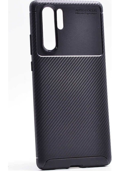 Huawei P30 Pro Kılıf Kamera Çıkıntılı Karbon Fiber Dokulu Renk Atmaz Kapak Negro