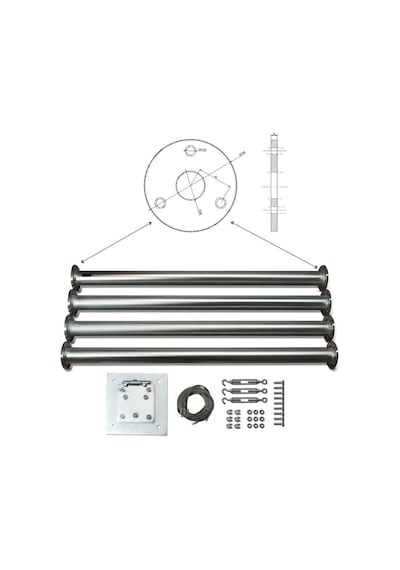İsta Breeze 1500w 24v/48v Windsafe Korumalı Rüzgar Türbini + Wind Pro Şarj Kontrol Cihazı + Direk Seti